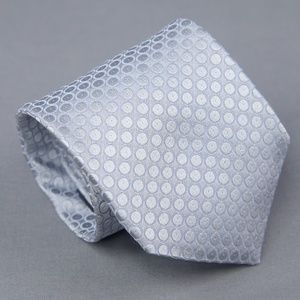 DKNY Mens Necktie Gray Blue Geometric Tie